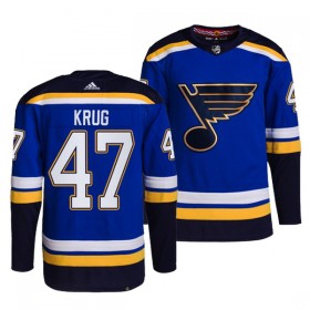 St. Louis Blues tröja Torey Krug 47 Adidas Blå Authentic - NHL Tröjor Herr
